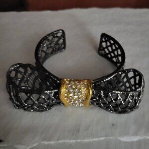 Alexis Bittar black bow bracelet/cuff